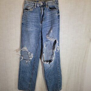 Pacsun Jeans Womens 27 27x31 Blue 90s Boyfriend Distressed Cotton Denim